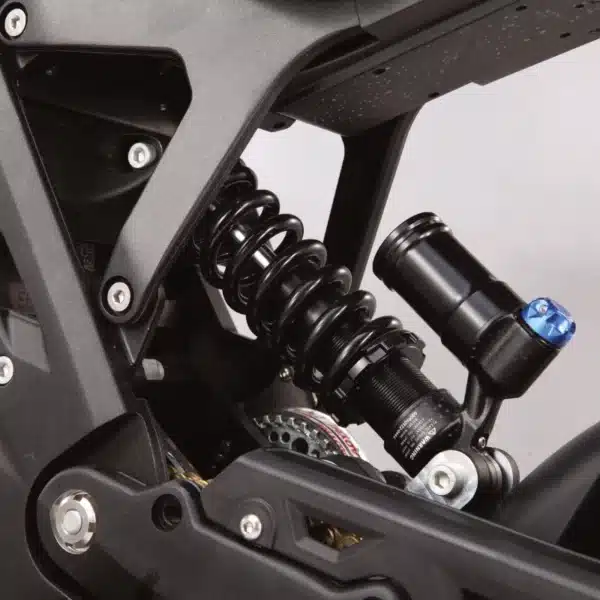 E Ride Pro Mini – Detailansicht des Stoßdämpfers